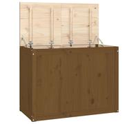 vidaXL Coffre à linge brun miel 88,5x44x66 cm Pin massif