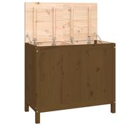 vidaXL Coffre à linge Pin massif Brun miel 88,5 x 44 x 76 cm