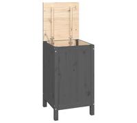 vidaXL Coffre à linge Gris 44x44x76 cm Pin massif
