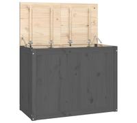 vidaXL Coffre à linge 823571 Gris 88,5x44x66 cm Pin massif