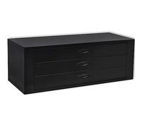 vidaXL Boîte à outils métallique 3 tiroirs Noir