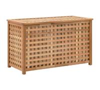 vidaXL Coffre à linge 77,5×37,5×46,5 cm Noyer massif