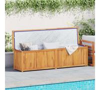 vidaXL Coffre de jardin 200x50x55 cm bois massif teck