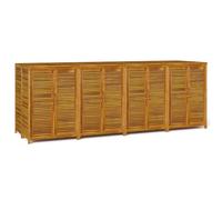 vidaXL Coffre de jardin 280x87x104 cm bois massif acacia