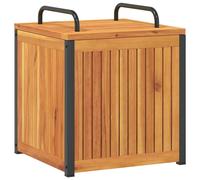 vidaXL Coffre de jardin 45x45x45/53 cm bois massif acacia et acier
