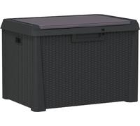 vidaXL Coffre de jardin avec coussin d'assise Anthracite 125 L PP