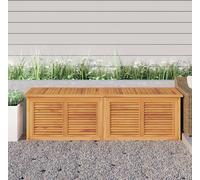vidaXL Coffre de jardin avec housse 175 x 50 x 53 cm en teck massif - Coffre de jardin - Coffres de jardin - Coffre de rangement
