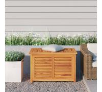 vidaXL Coffre de jardin avec housse 90 x 50 x 58 cm en teck massif - Coffre de jardin - Coffres de jardin - Coffre de rangement