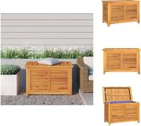 vidaXL Coffre de jardin avec housse 90 x 50 x 58 cm en teck massif - Coffres de jardin