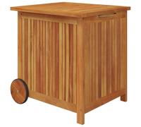 vidaXL Coffre de jardin avec roulettes 60x50x58 cm bois massif acacia