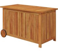 vidaXL Coffre de jardin avec roulettes 90x50x58 cm bois massif acacia