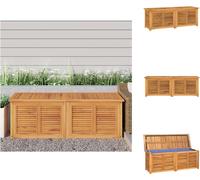 vidaXL Coffre de jardin avec sac 150x50x53 cm bois massif teck - Coffres de jardin