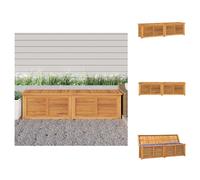 vidaXL Coffre de jardin avec sac 200x50x53 cm bois massif teck - Coffres de jardin