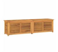 vidaXL Coffre de jardin avec sac 200x50x55 cm bois massif teck