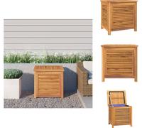 vidaXL Coffre de jardin avec sac 60x50x58 cm Bois massif Teck - Coffres de jardin