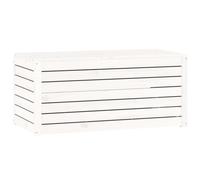 vidaXL Coffre de jardin blanc 101x50,5x46,5 cm pin massif