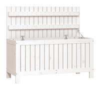 vidaXL Coffre de jardin blanc 108x42,5x54 cm pin massif