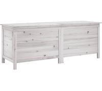 vidaXL Coffre de jardin en bois massif sapin blanc 150×50×56,5 cm