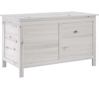 vidaXL Coffre de jardin blanc 99x49,5x58,5 cm Sapin massif