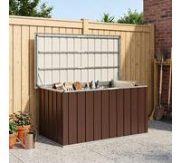 vidaXL Coffre de jardin 129 x 67 x 65 cm brun