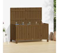 vidaXL Coffre de jardin brun miel 121x55x64 cm Pin massif - Coffre de jardin - Coffres de jardin - Boîte de rangement de jardin