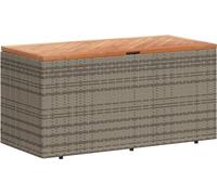 vidaXL Coffre de jardin gris 110x50x54 cm Poly rotin bois d'acacia