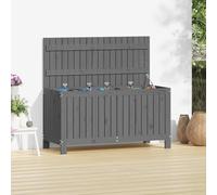 vidaXL Coffre de jardin Gris 115x49x60 cm Pin massif - Coffre de jardin - Coffres de jardin - Boîte de rangement de jardin