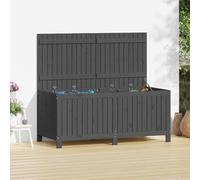 vidaXL Coffre de jardin Gris 147x68x64 cm Pin massif - Coffre de jardin - Coffres de jardin - Boîte de rangement de jardin