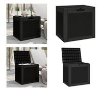 vidaXL Coffre de jardin Noir 55,5x43x53 cm Polypropylène - Coffre de jardin - Coffres de jardin - Boîte de rangement