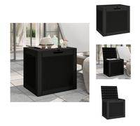 vidaXL Coffre de jardin noir 55,5x43x53 cm Polypropylène - Coffres de jardin