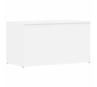 vidaXL Coffre de Rangement, 84x42x46 cm, Bois reconstitué, Blanc, Meuble Domestique, Coffre pour couvertures et Linge de lit, Coffre à Espace de Stockage, Organisation Maison