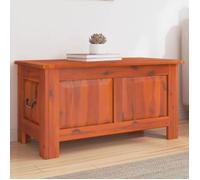 vidaXL Coffre de Rangement avec Couvercle, Boîte à Jouets, Armoire de Rangement, Organisateur de Salon Couloir, Marron Bois Massif d'Acacia