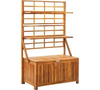 vidaXL Coffre de rangement avec treillis 99x55x160cm en bois massif d'acacia