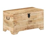 vidaXL Coffre de rangement Manguier brut Bois massif Brun