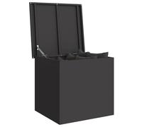 vidaXL Coffre de rangement d'extérieur noir 55 x 50,5 x 50 cm en acier