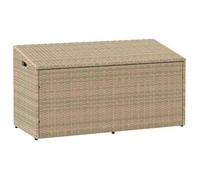 vidaXL Coffre de rangement de jardin Beige 110x50x58 cm Résine tressée 4104072