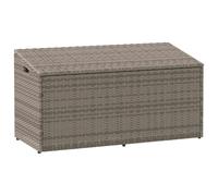 vidaXL Boîte de rangement de jardin Gris 110 x 50 x 58 cm Poly rotin
