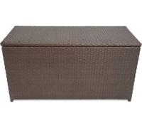 vidaXL Coffre de rangement de jardin Poly rotin brun