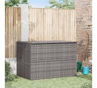 vidaXL Coffre de rangement Garden Gris 150x100x100 cm Poly rotin