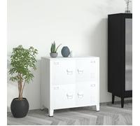 vidaXL Coffre de rangement industriel Blanc 75x40x80 cm Acier 339626
