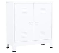 vidaXL Coffre de rangement industriel Blanc 90x40x100 cm Acier