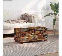 vidaXL Coffre Table Basse Table auxiliaire Bois de récupération Massif