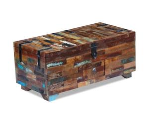 vidaXL Coffre Table Basse Bois de récupération Massif 80x40x35 cm