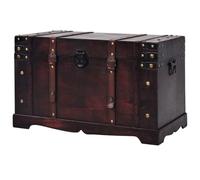 vidaXL Coffre de rangement vintage en bois - Boîte de stockage pour chambre et salon