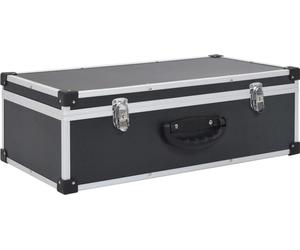 vidaXL Coffret CD pour 80 CD Aluminium ABS noir