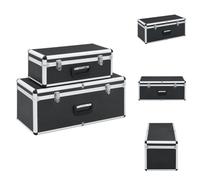 vidaXL Coffrets de rangement 2 pièces noir aluminium - Caisses à outils