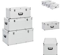 vidaXL Coffrets de rangement 3 pièces Argent Aluminium - Caisses à outils