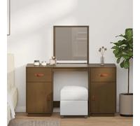 vidaXL Coiffeuse avec Miroir - Marron Miel