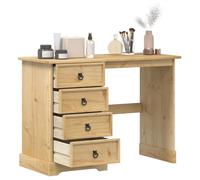 vidaXL Coiffeuse Corona 104x47x75 cm bois de pin massif, table de maquillage, table cosmétique, coiffeuse avec tiroirs, 4005684