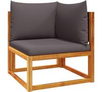 vidaXL Coin canapé de jardin avec coussins bois acacia & rotin